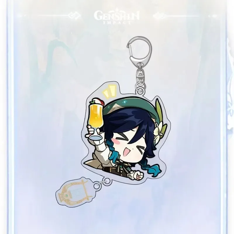 Anime Game Genshin Impact Key Chain Wanderer Gan Yu Hu Tao Xiao Zhong Li Kamizato Ayaka Cartoon Cosplay Pendant Accessories