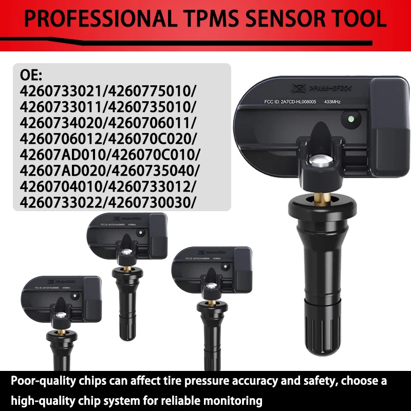 1/4PCS Tire Pressur… - image