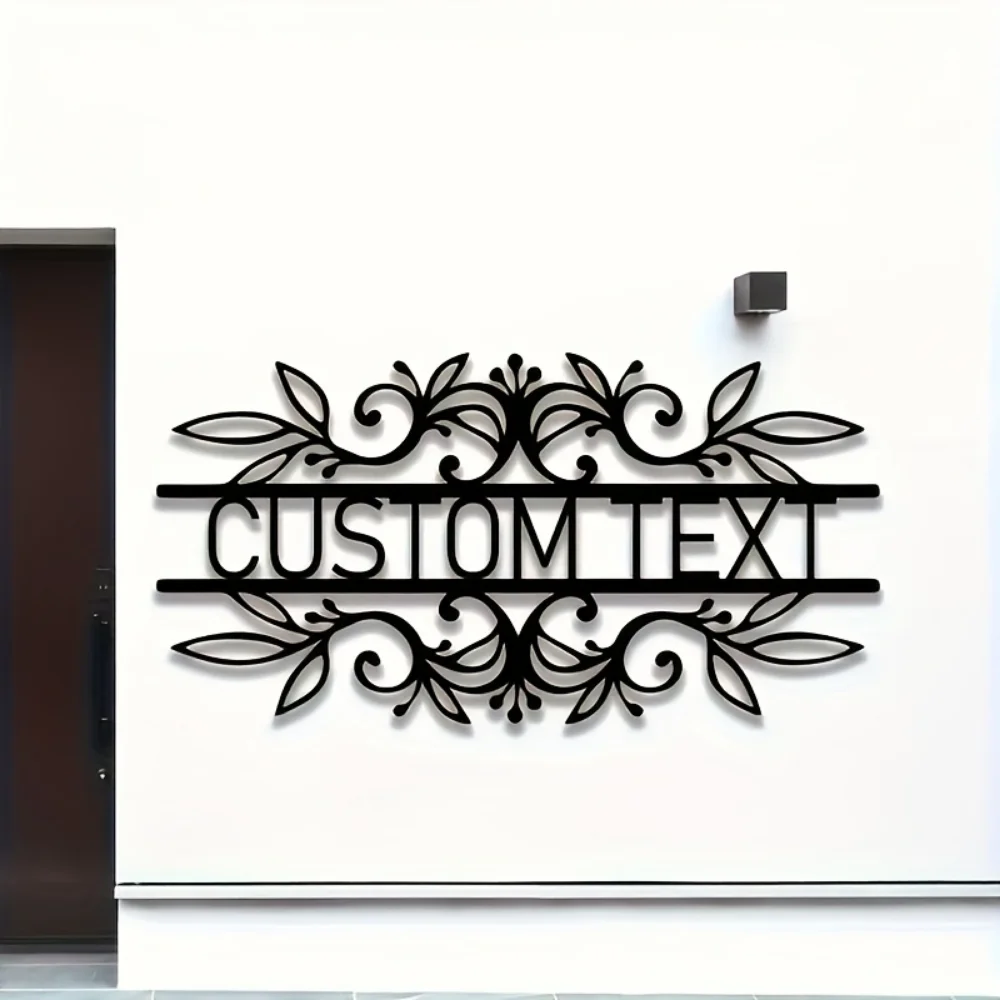 Unique Handmade Custom Metal Wall Art with Exquisite Personalized Lettering Address Waterproof Removable New Home Gift