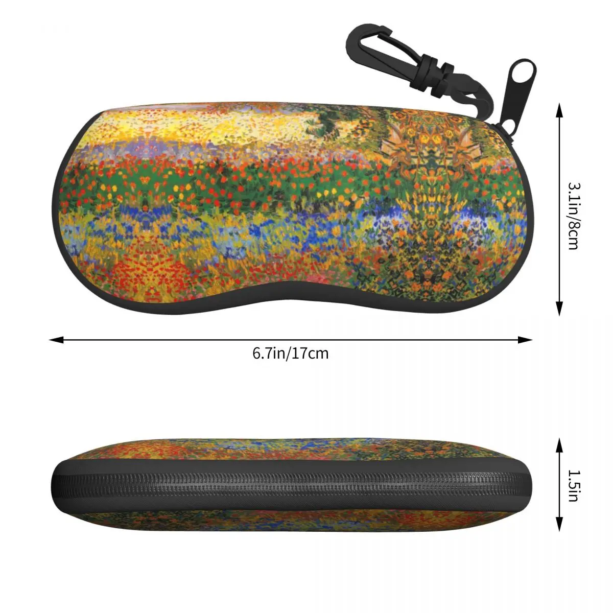 Flower Garden Painting By Vincent Van Gogh Shell Eyeglasses Protector Cases Fashion Sunglass Case Glasses Bag