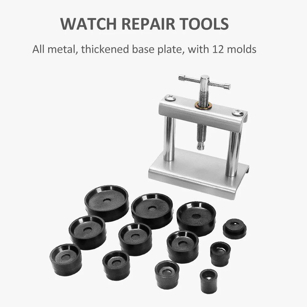 

Watch Press Tool Set with 18 Molds Watch Back Case Closer for Closing the Watch Cover Watch Battery Replacement Tool Kit Watch O