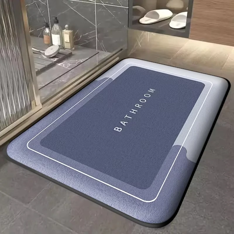 VIKAMA Thickened Bathroom Absorbent Mat Simple Door Dirt-Resistant Mat Kitchen Mat Quick-Drying Foot Mat Doormat