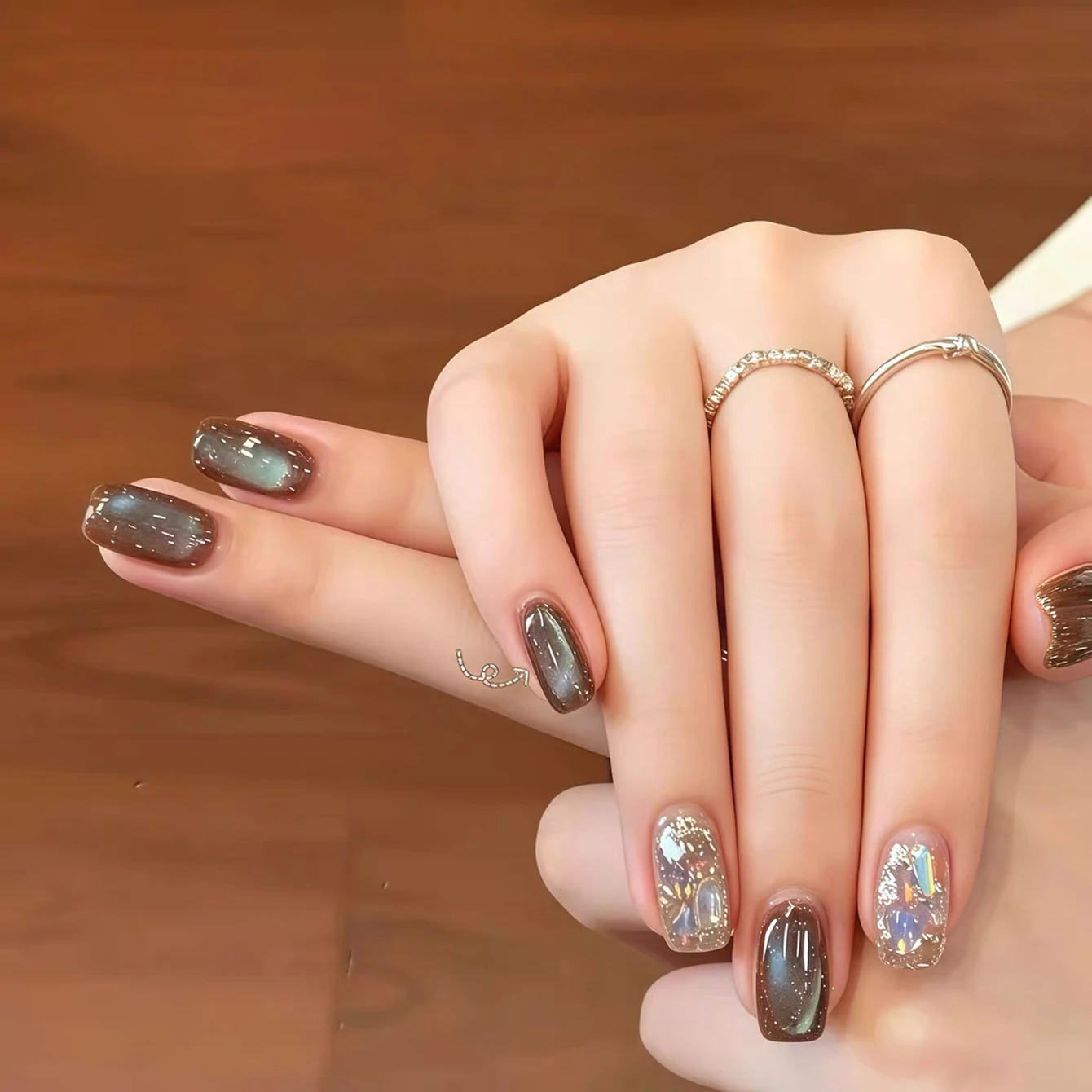 ZH With Star Trails Blue Purple Cat Eye Gel Nail Polish Magnetic Design High Glitter Whitening Nail Art 2026 New Style for Women