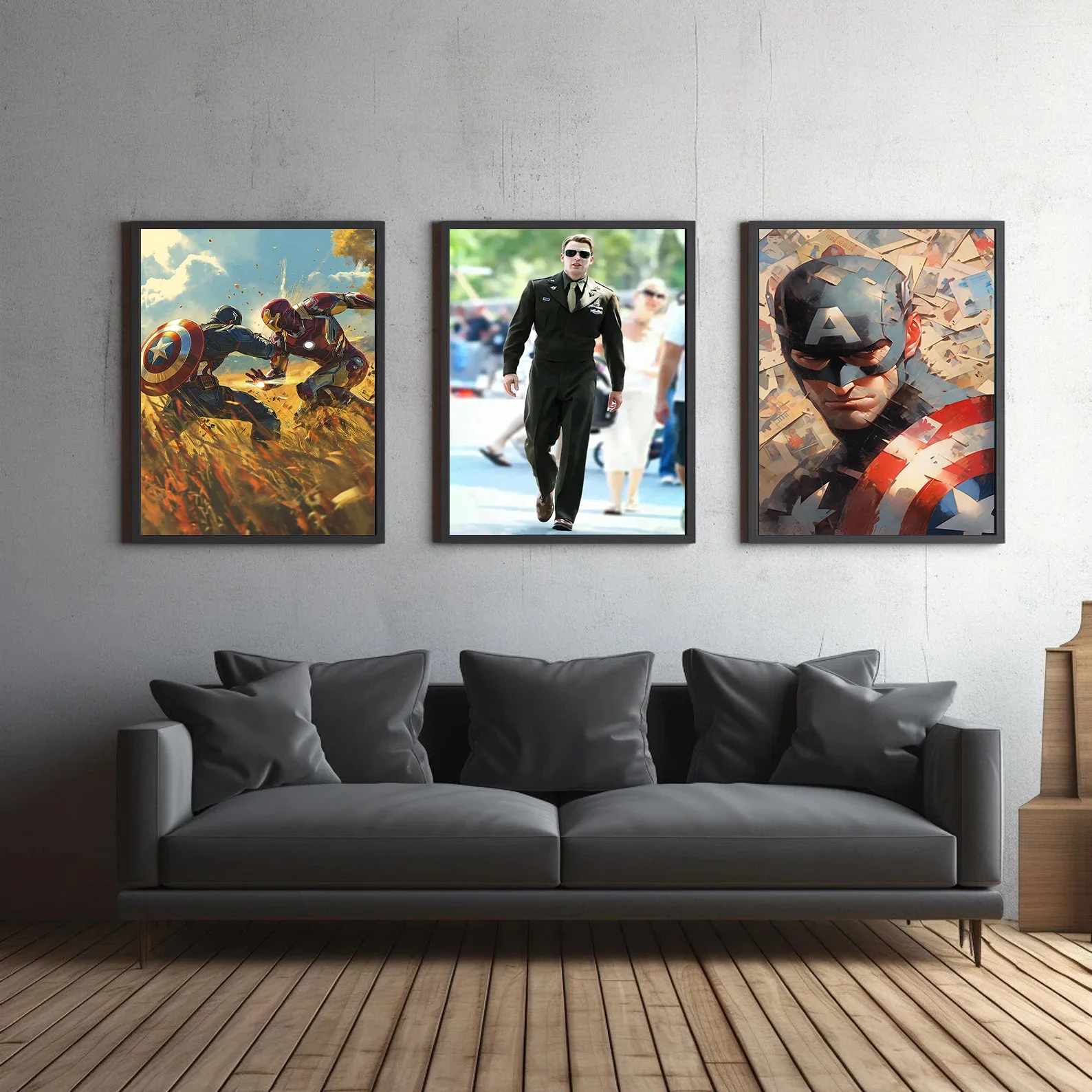 Marvel Captain America Movie Self-adhesive Poster Wallpaper Home Decoration Painting Portrait Decorative Posters For Home Decor