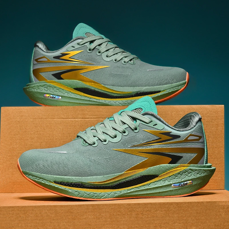 New Running Shoes Men Casual Carbon Board Marathon Sports Breathable Lightweight Women's Comfortable Athletic Antiskid Sneakers image 2