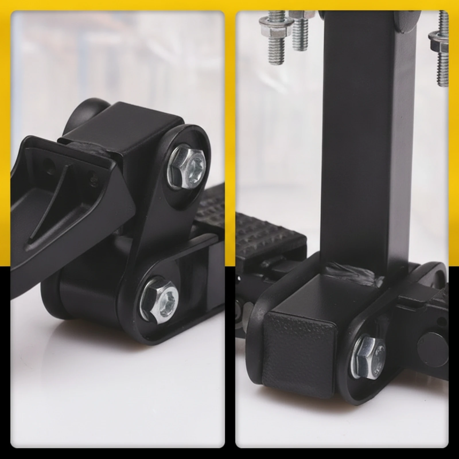 Footrests with Bracket Universal Foldable Foot Pegs Footrest with Mounting Bracket Long-Lasting Foldable Footrest Space-Saving