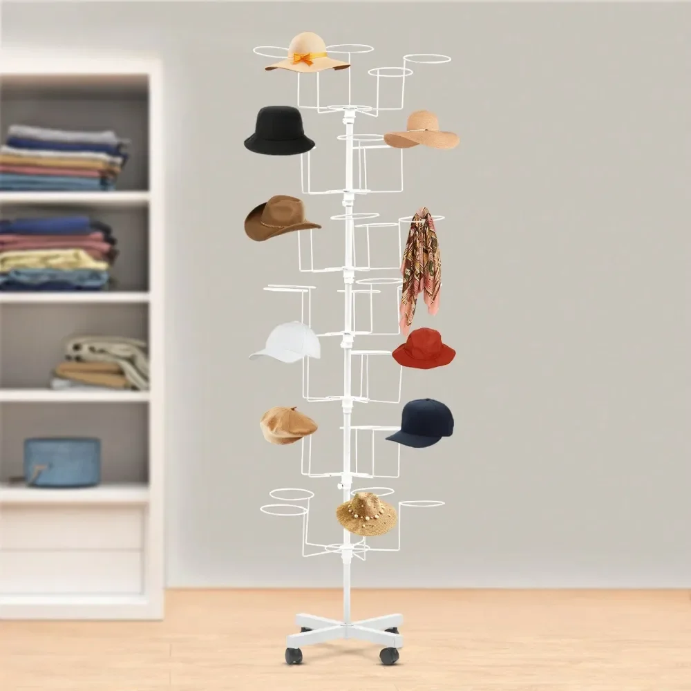 

Coat Rack With 35 Hat Hooks, Suitable For Dressing Rooms, Offices, Black White,Spring,Minimalist,Summer TopsCoat Rack BackToSch