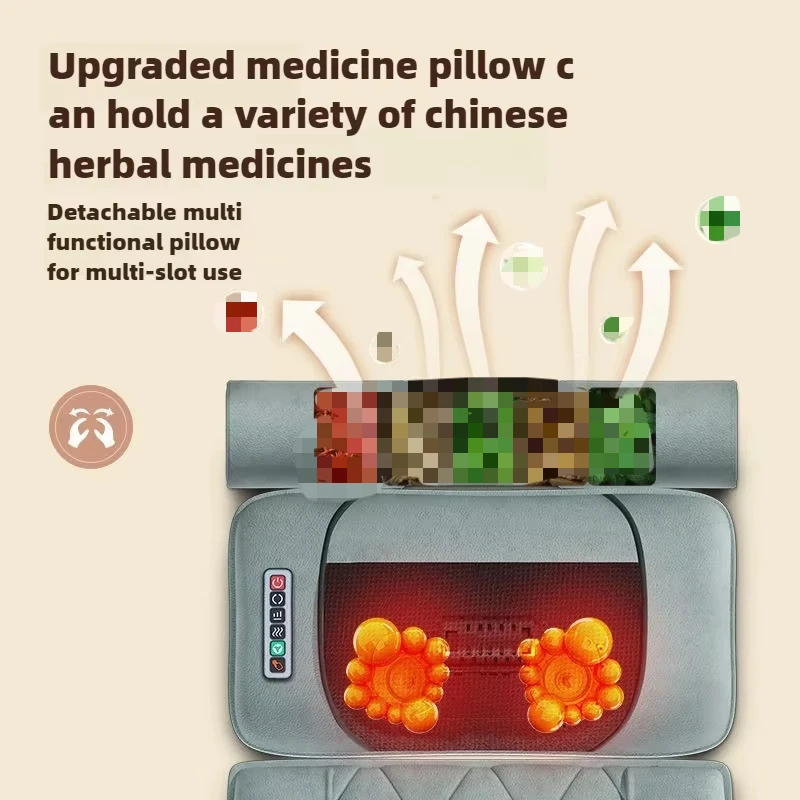 Colchón eléctrico de masaje de cuerpo completo con calefacción, Control manual, hombro, cuello, cintura, Airbag, espalda, amasar, cojín de masaje vibratorio