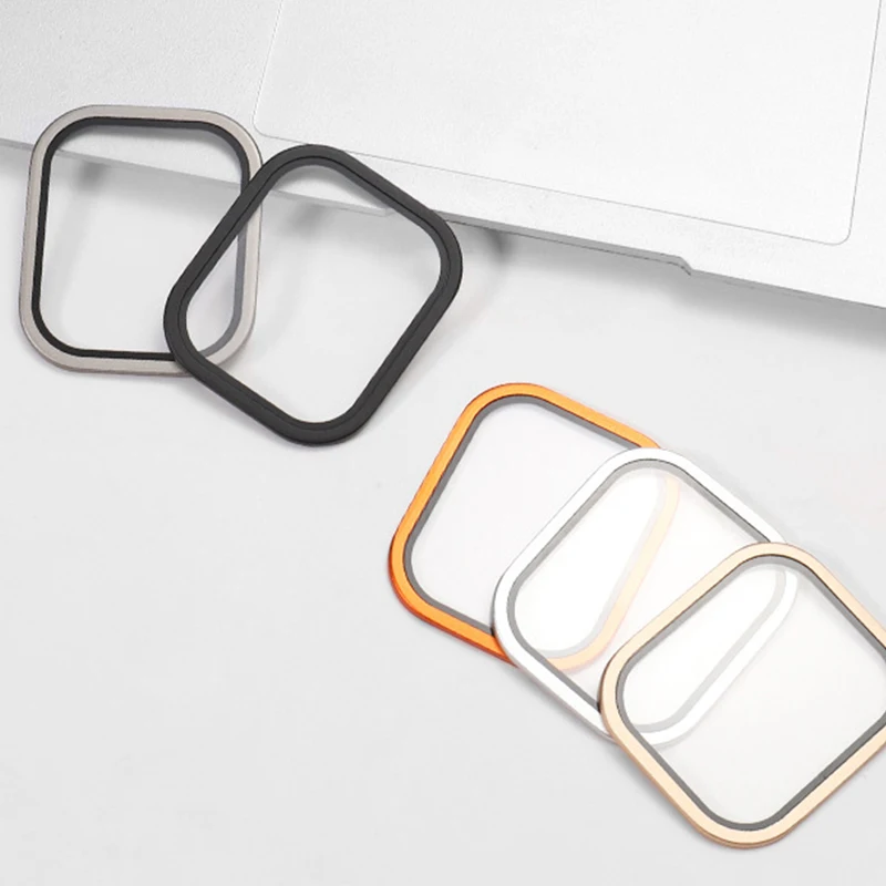 Telaio di copertura in lega di alluminio + vetro temperato HD per Apple Watch Ultra/2 Custodia 49mm Accessori protezione schermo serie iWatch 49MM