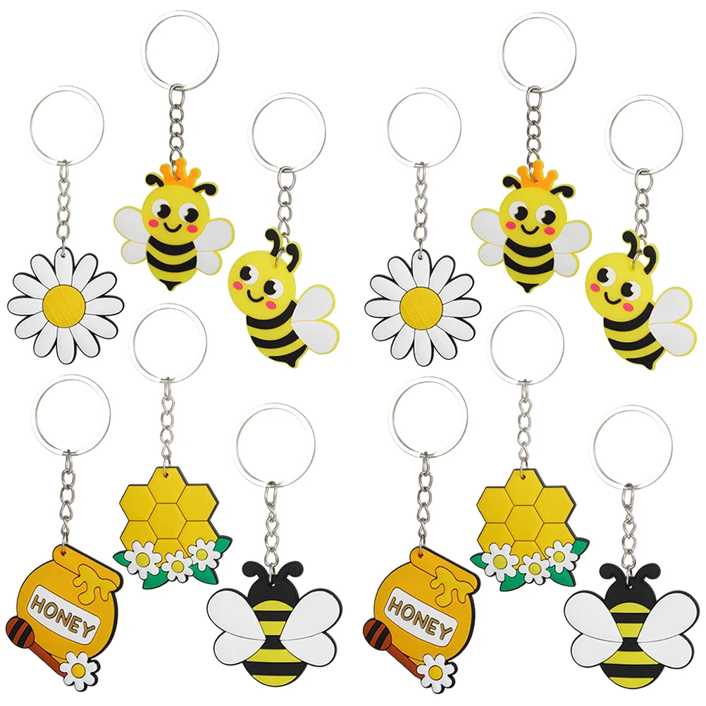 

12 Pcs Baby Purse Key Chain Chains Women Decorate Bee Keyring Backpack Keychain Party Decorations Mother