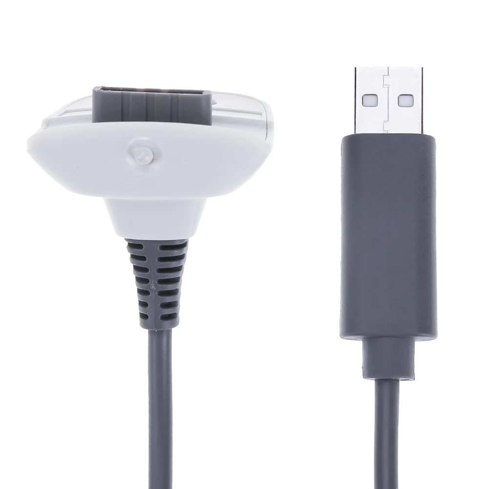Image 5: Câble de chargement USB pour manette XBOX 360, connexion sans fil, 150cm, noir et blanc