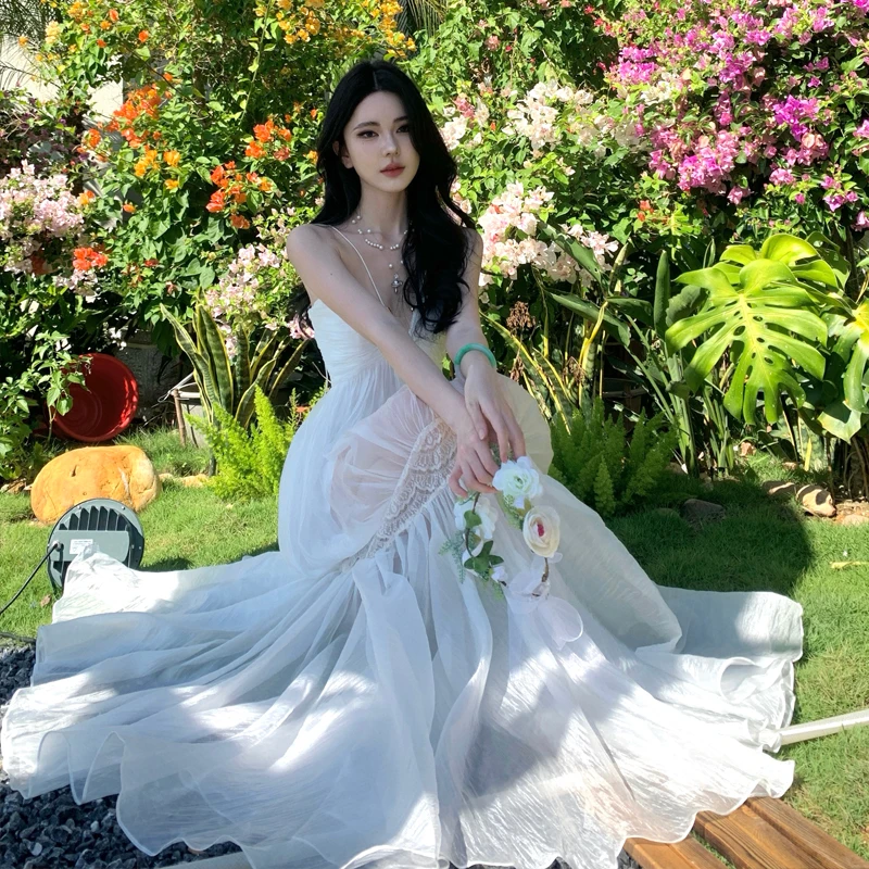 

Ele Draped Strap Dr Morning Robe Daily Lightweight Ceremony Polyester Fiber All-Match Sle Other Sve Length