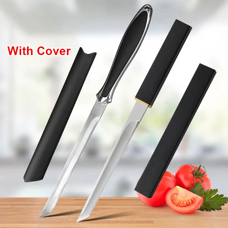 Barbecue Utility Knife Slicing Fish Fruit Steak Knife Plastic Handle Kitchen Knives Chef Hand Forge Boning Butcher Knife Tool