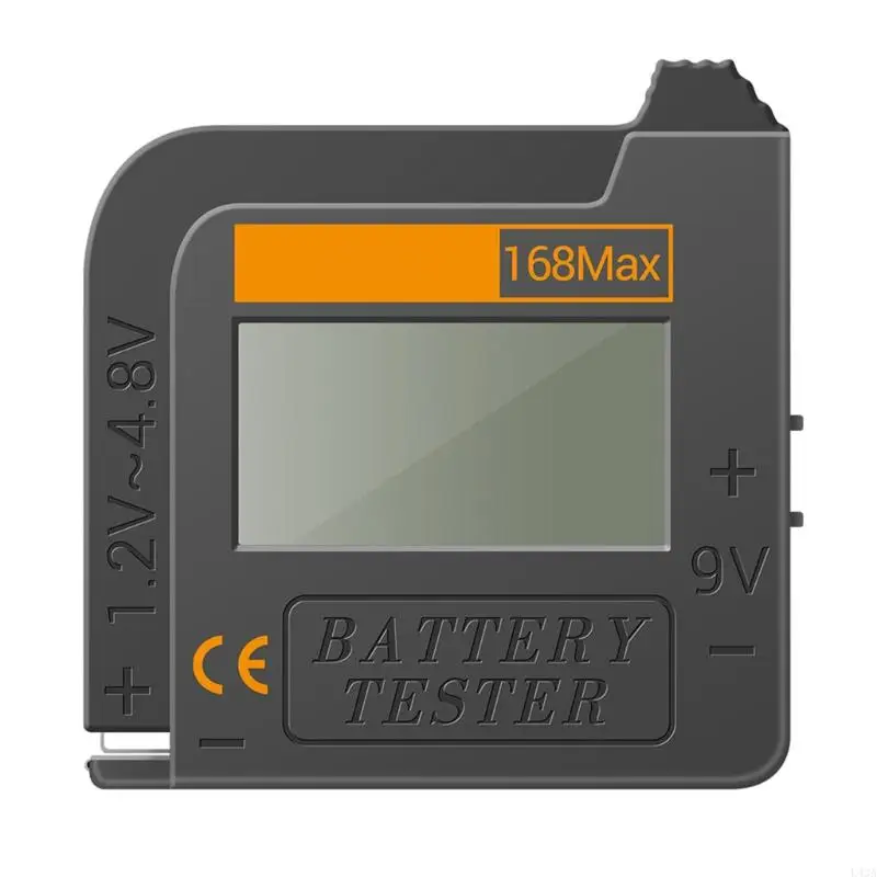 L43A Battery Checkered 168Max Digital Battery Test for 3A 18650 6F22 9V CR2032