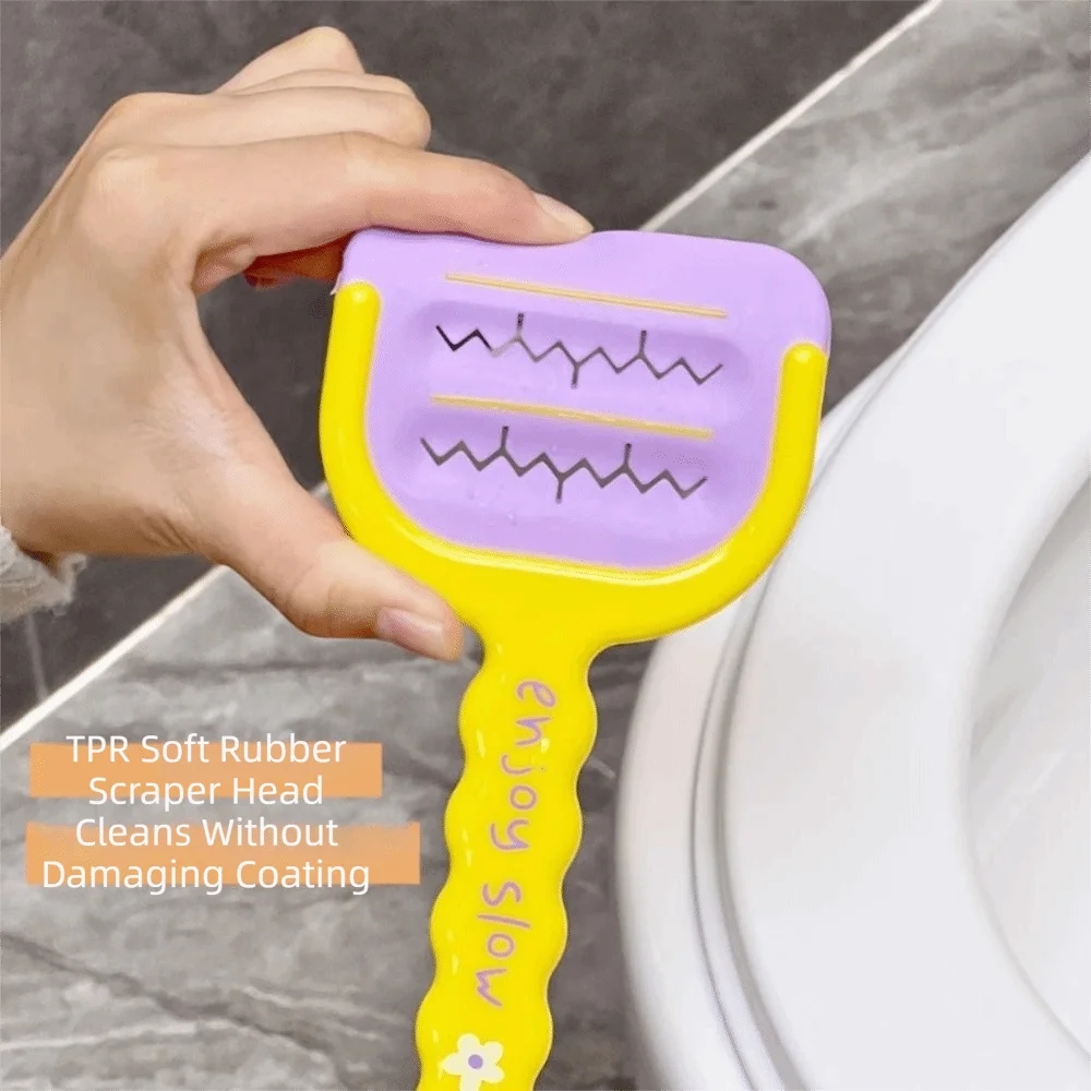 Multifunctional Corner Gap Scraper Long Handle No Dead Corners Cleaning Brush Hand Held No Dirt Bathroom Cleaning Brush Bathroom
