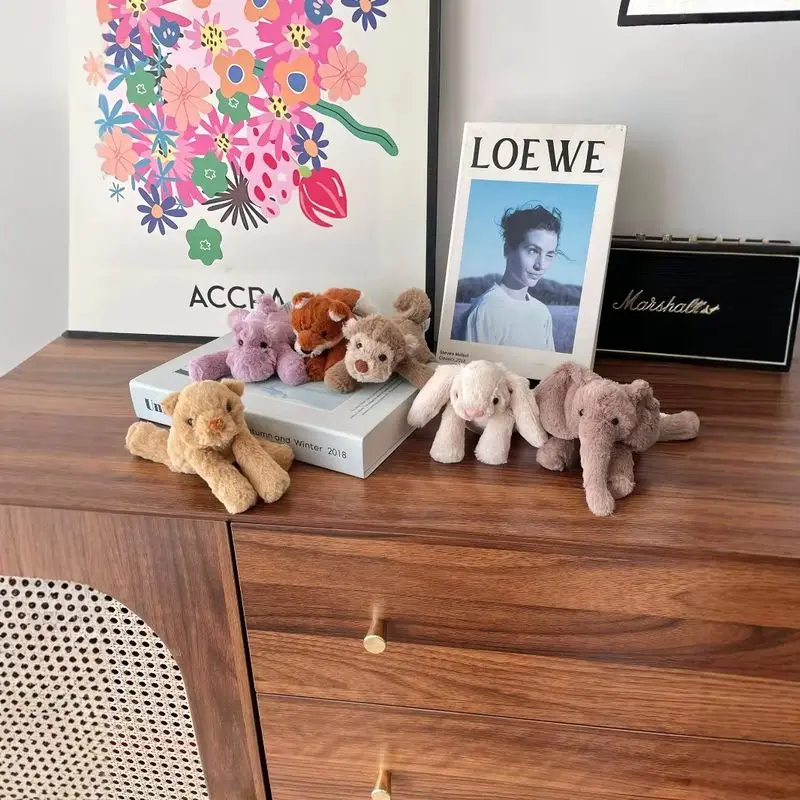 13 см с бирками, новый слон, медведь, кролик, обезьяна, лиса, милая плюшевая игрушка, кукла, успокаивающая кукла, игрушка, праздничный подарок