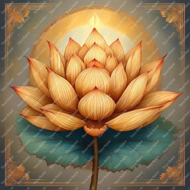 Three Ratels Beautiful Lotus Art Wall Stickers for Home Decoration