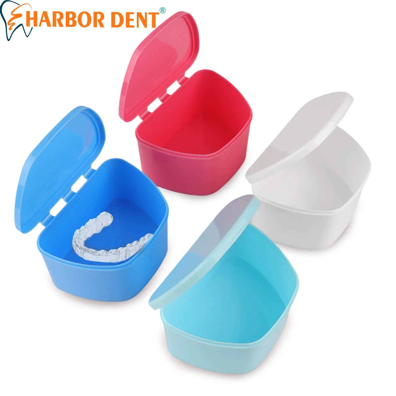 

Dental Denture Storage Box 4Color Plastic Orthodontic Container Oral Hygiene Supplies Tray Dentistry Equipment