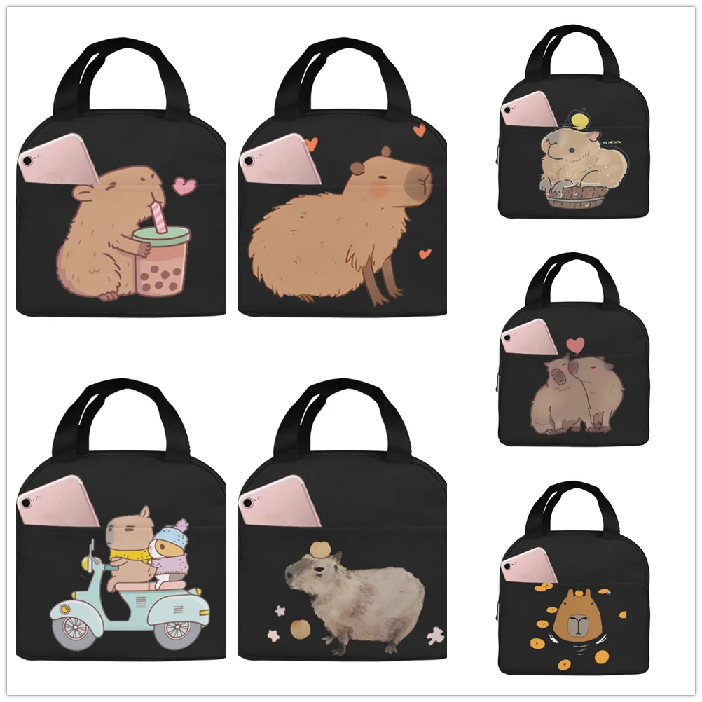 

Capybara Funny Animal Lunch bag thickened insulated bento bag is suitable for office students men and women food insulated bag