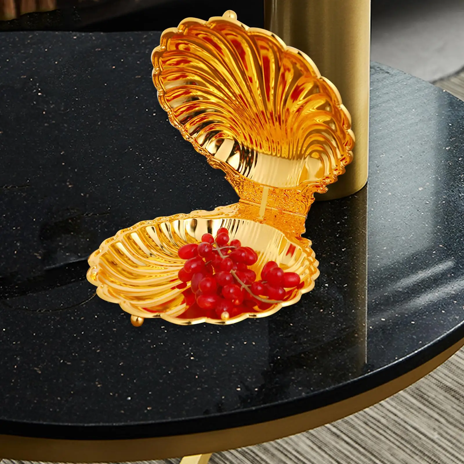 Shell Fruit Plate Table Organizer Fruit Dessert Plate Multifunctional Fruit Tray for Candy Dining Table Snacks Living Room Nuts