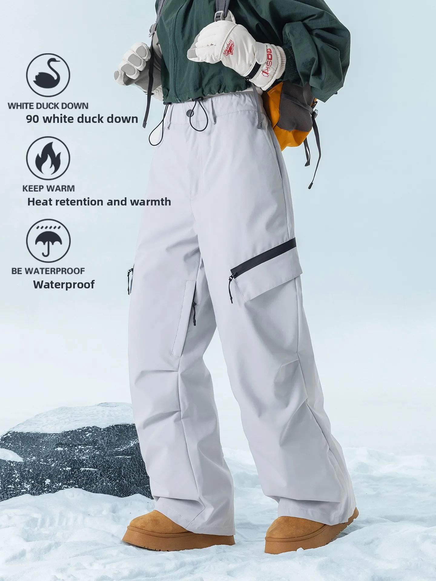 

Утепленные брюки Hardell для мужчин и женщин, зимние, ветрозащитные, водонепроницаемые, теплые, морозостойкие, для катания на лыжах, молодежные, повседневные, Fas...