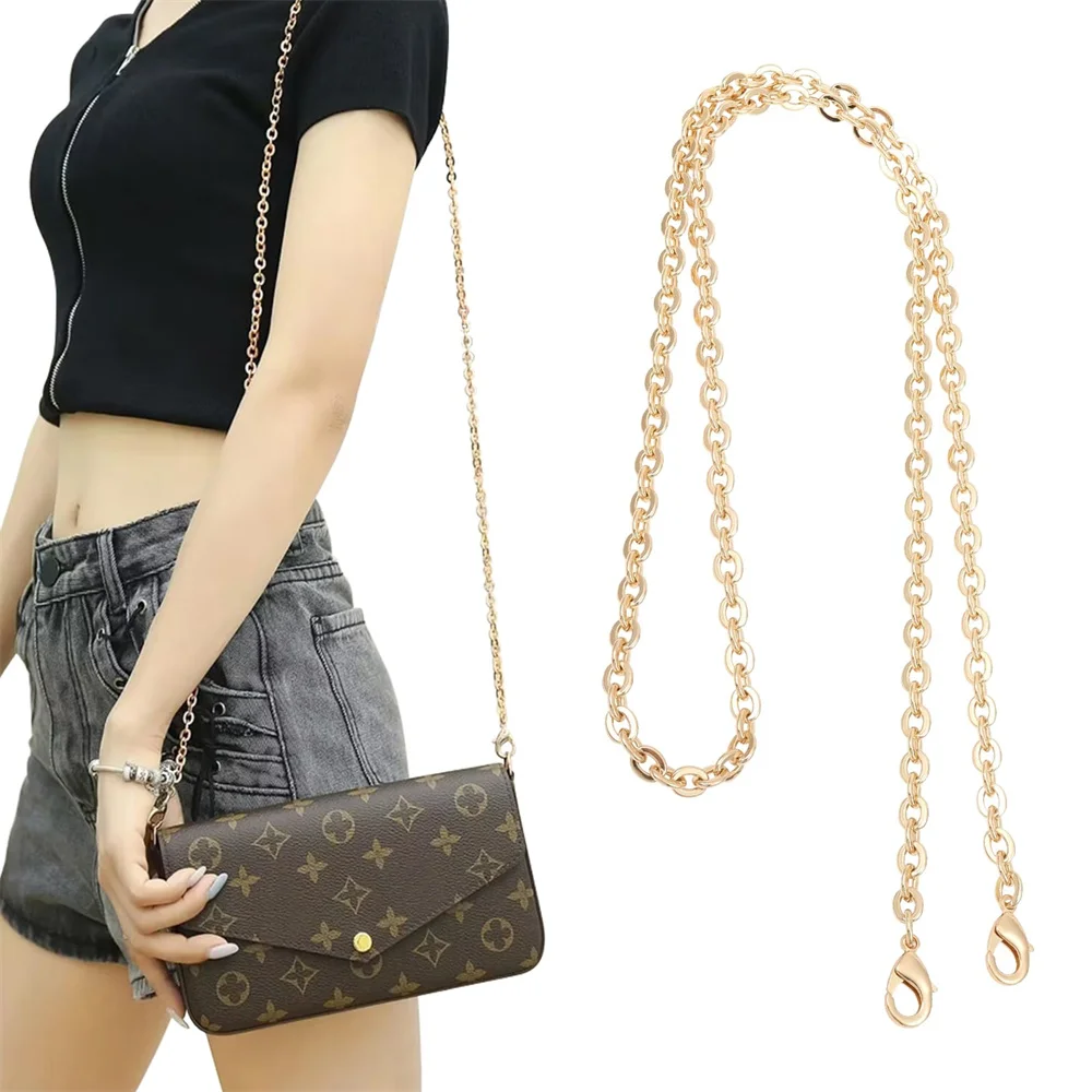 

HOLIN 40-120 см Золотая цепочка для сумки, сменный ремень для сумки, золотая цепочка для кошелька, аксессуары, погоны через плечо