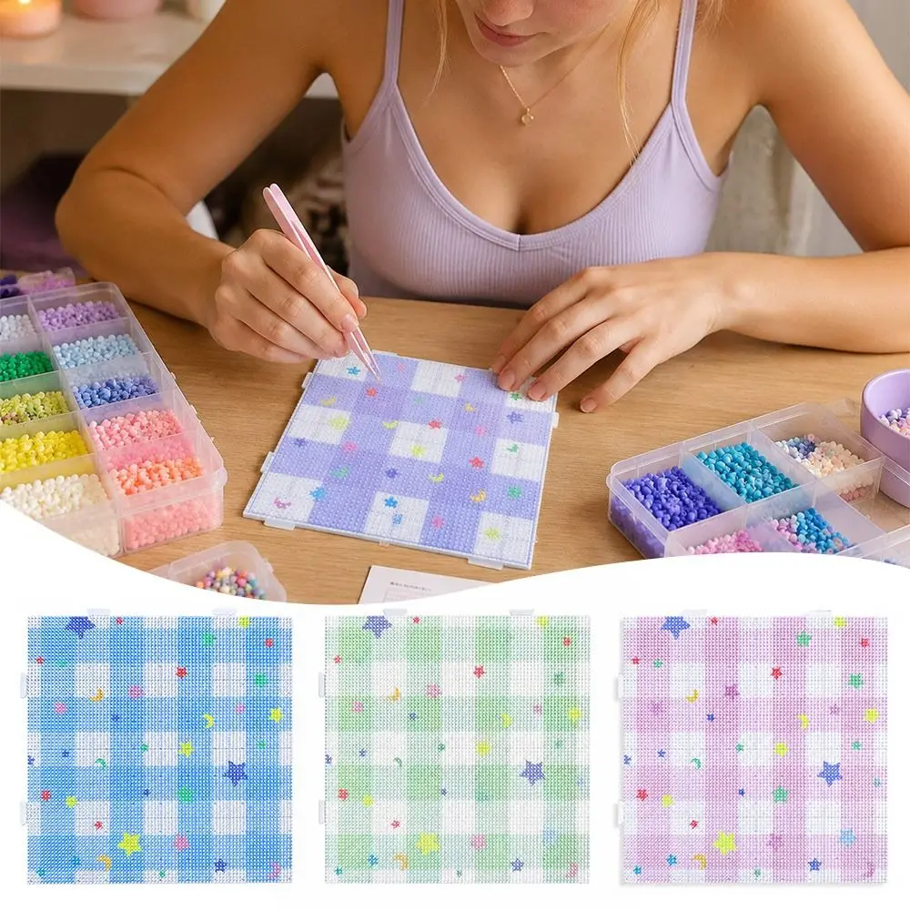 Gifts 52/78Pins Fuse Beads Pegboards Reusable Heat Resistant Bead Pegboards Colorful Square Bead Boards Puzzle Making