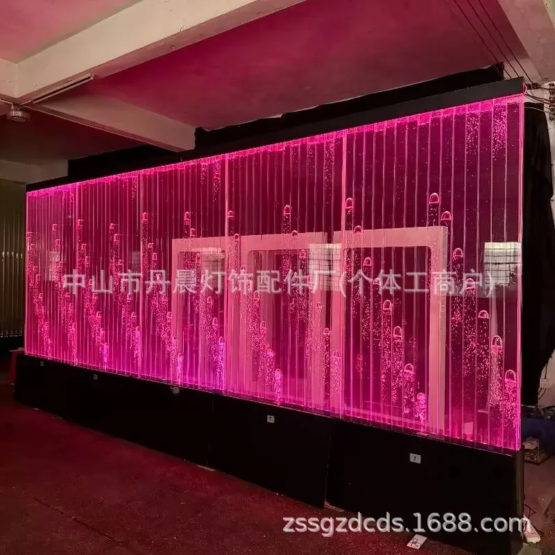Custom Acrylic Bubble Wall Water Curtain Screen Room Divider Entrance Partition Background Feature for Home Office Decor