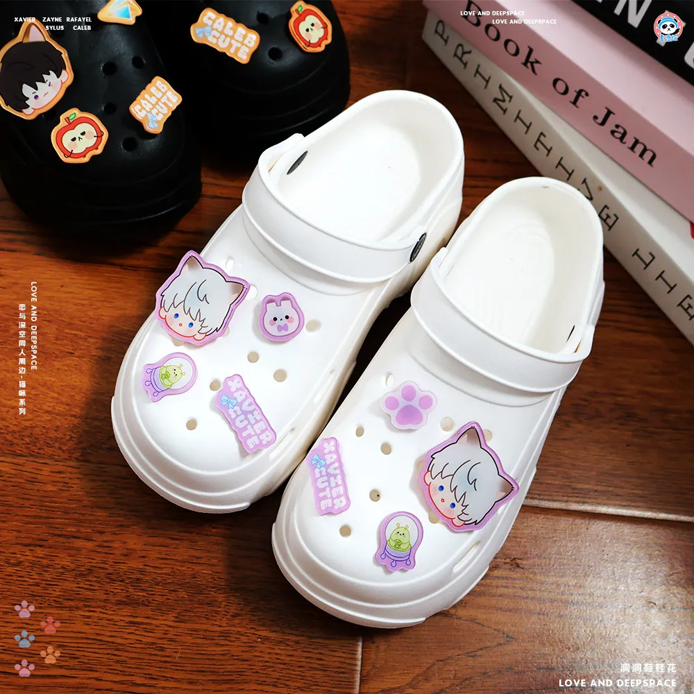 Love and Deepspace Rafayel Sylus Caleb Clogs Shoe Charms Acrylic Ornaments DIY Accessories Anime Cosplay Halloween gift view 5
