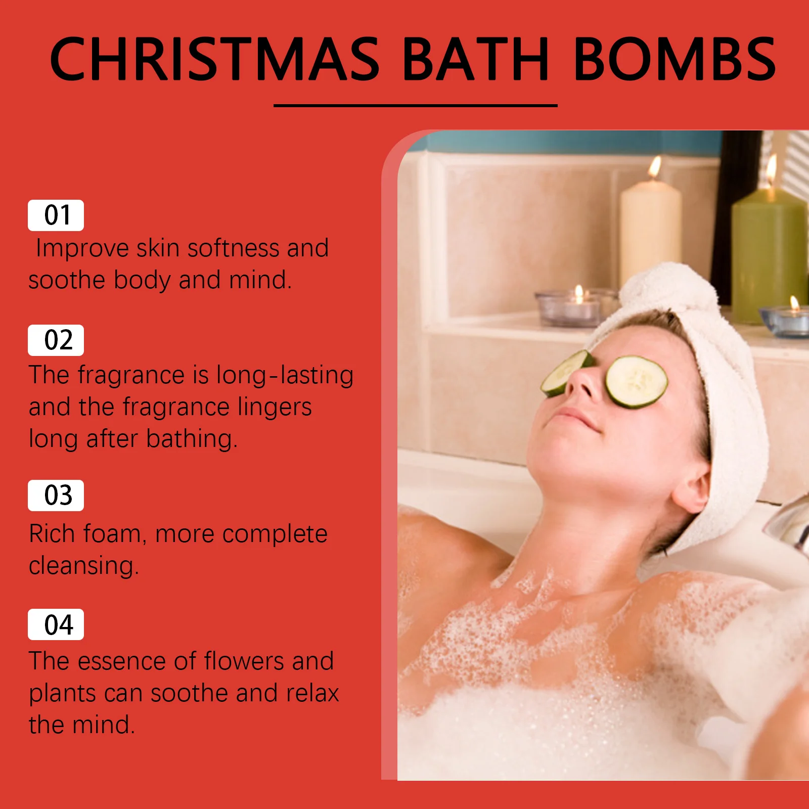 قنابل حمام عيد الميلاد للبالغين والأطفال مجموعة كرات الاستحمام المفاجئة للبشرة النظيفة وإزالة الأوساخ وصابون الحمام المعطر للأطفال قنبلة الاستحمام الفقاعية #6