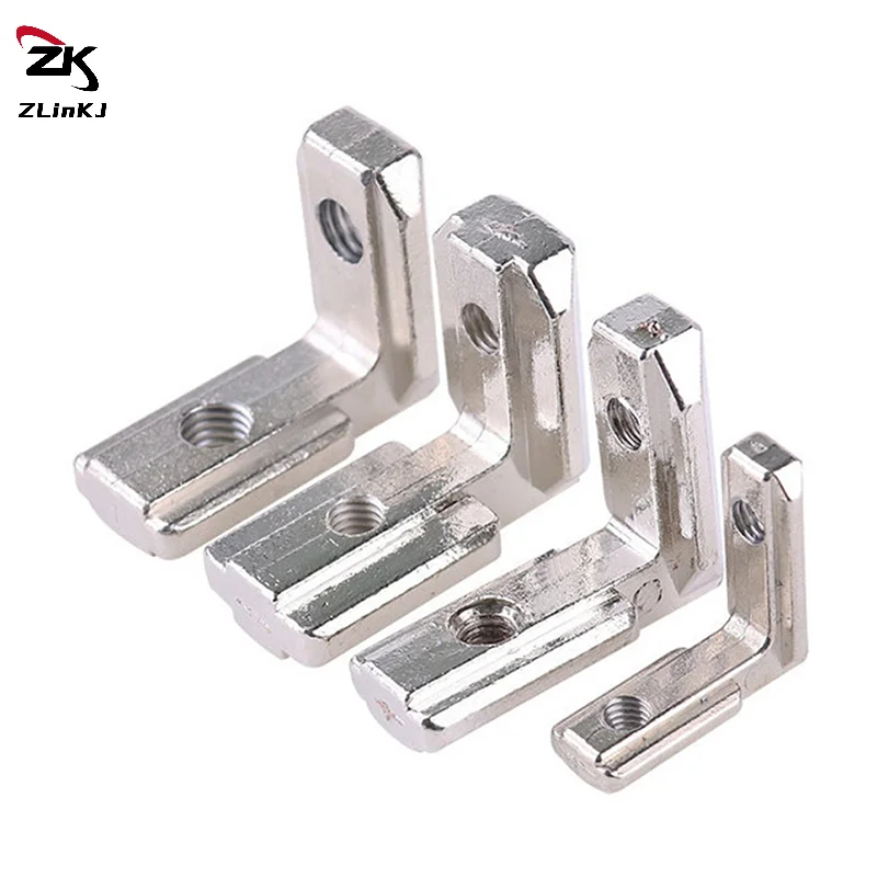 2Pcs Angle Slot Connector 2020 3030 4040 Panel Iinstallation Board Angle Slot Fixing Hardware Door Frame Corner Code Profile