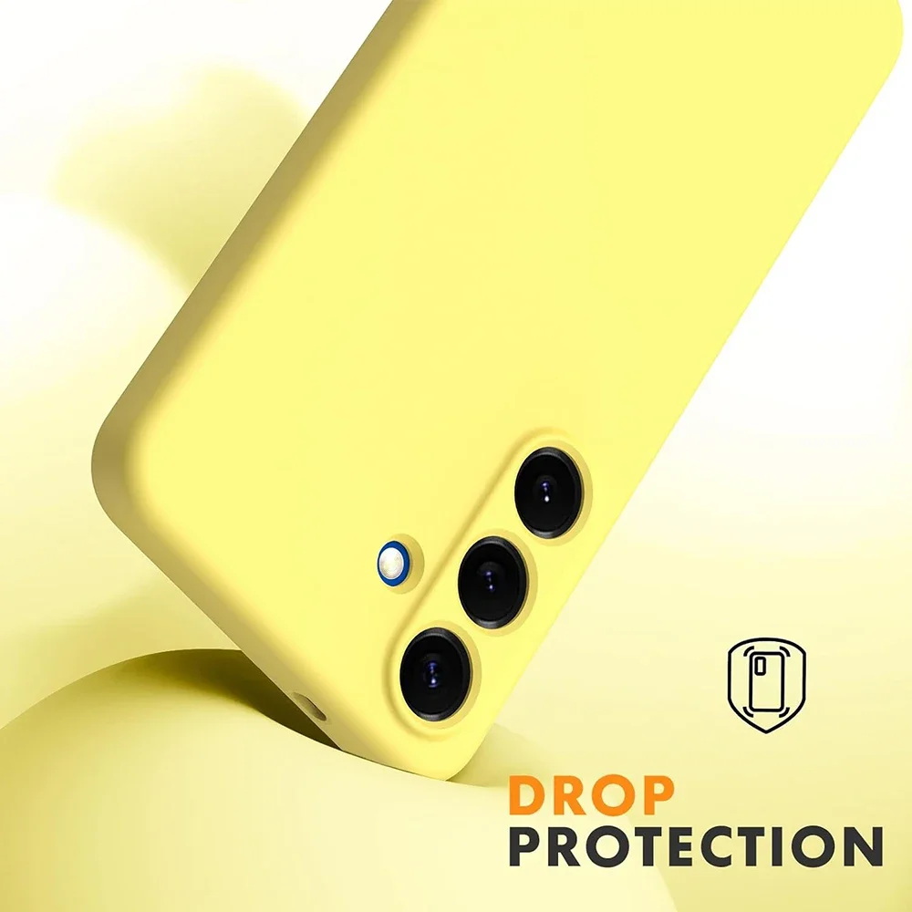 

Liquid Silicone Case For Samsung Galaxy S25 S24 S21 FE S23 S22 Ultra Plus Luxury Matte Candy Color Soft Cover Shell Luxury ﻿