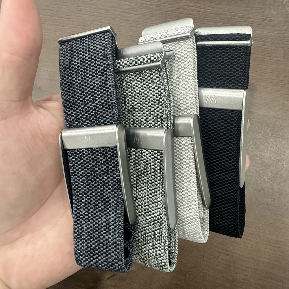 Compatible With Whoop 4.0 Wristband: Nylon Braided Elastic Sports Replacement Strap With Matte Silver U-Shaped Metal Frame