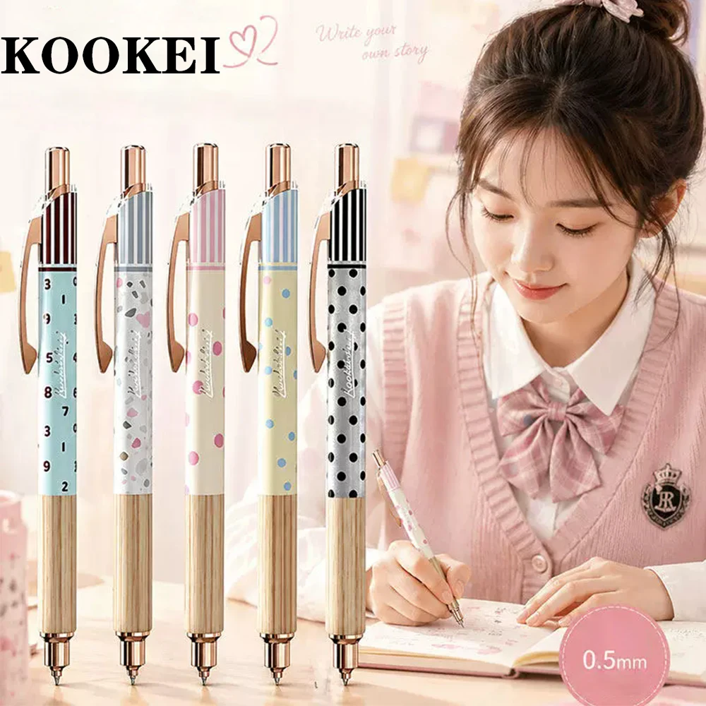 

KOOKEI Gel Pen Set Oak Pen Grip ST Tip Quick Drying Smooth Signature Pen 0.5mm Cheap Kawaii Stationery Back To School