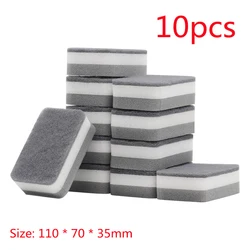 10pcs Double-sided Cleaning Sponges Pan Pot Dish-Washing Sponges Household Scouring Pad Kit Tools Kitchen Tableware Brush