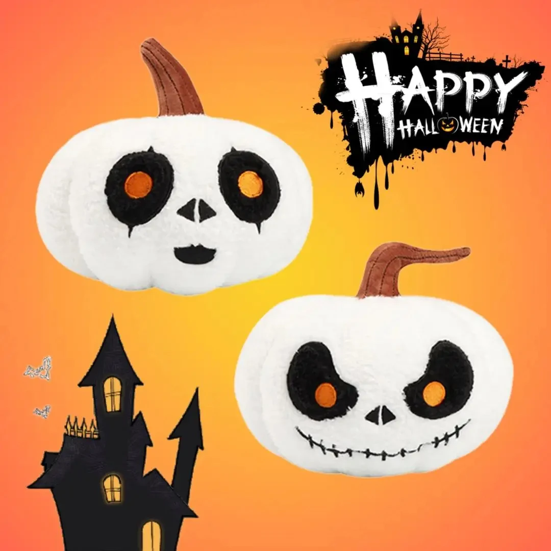 Halloween Pumpkin Plush Toy Skull Pumpkin Pillow Funny Toy Dolls Boys and Girls Companion Toy Halloween Gifts Kids Home Decor