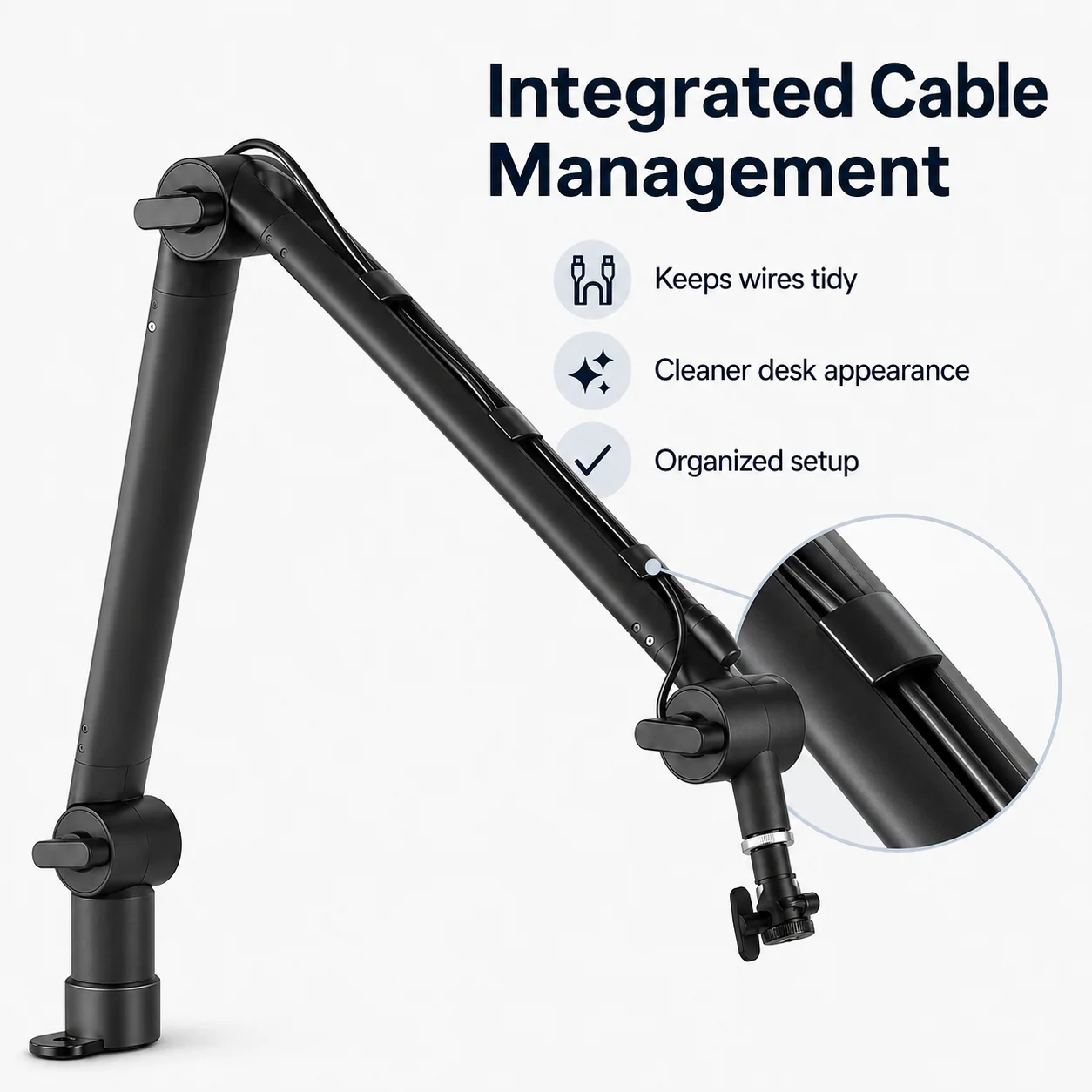 Microphone Arm Boom - AK-21 Opvouwbare microfoonarmbeugel, draagvermogen van 2
