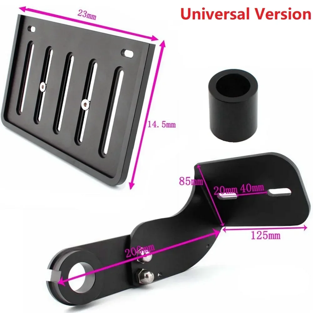 Motorcycle License Plate Bracket Frame Side Mount Holder For Harley Softail Fat Boy Breakout Dyna Street Bob 2018-2023 - view 5