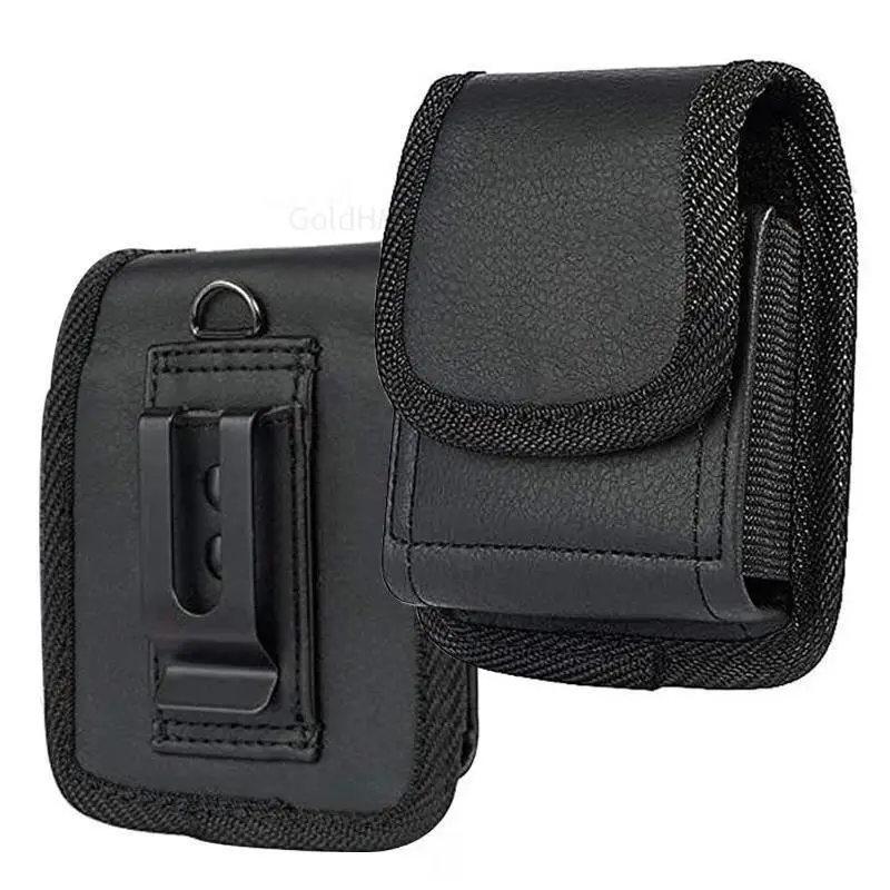 

Leather Phone Case For Samsung Galaxy Z Flip7 FE 5G Waist Bag for Belt Phone Pouch For Samsung Z Flip 7 6 5 4 3 Shell Pen Holder