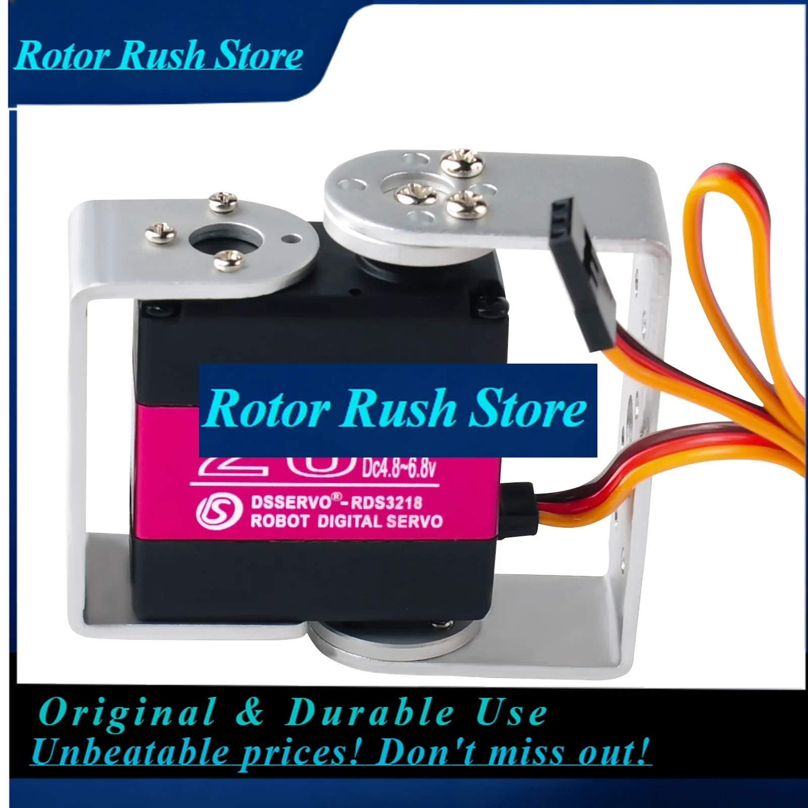 RoRuS20kg Dual Axis RDS3218MG Digital Servo Metal Gear 180/270 Degree With Long Short U Mouting For DIY Robots RC Car Truck Mod
