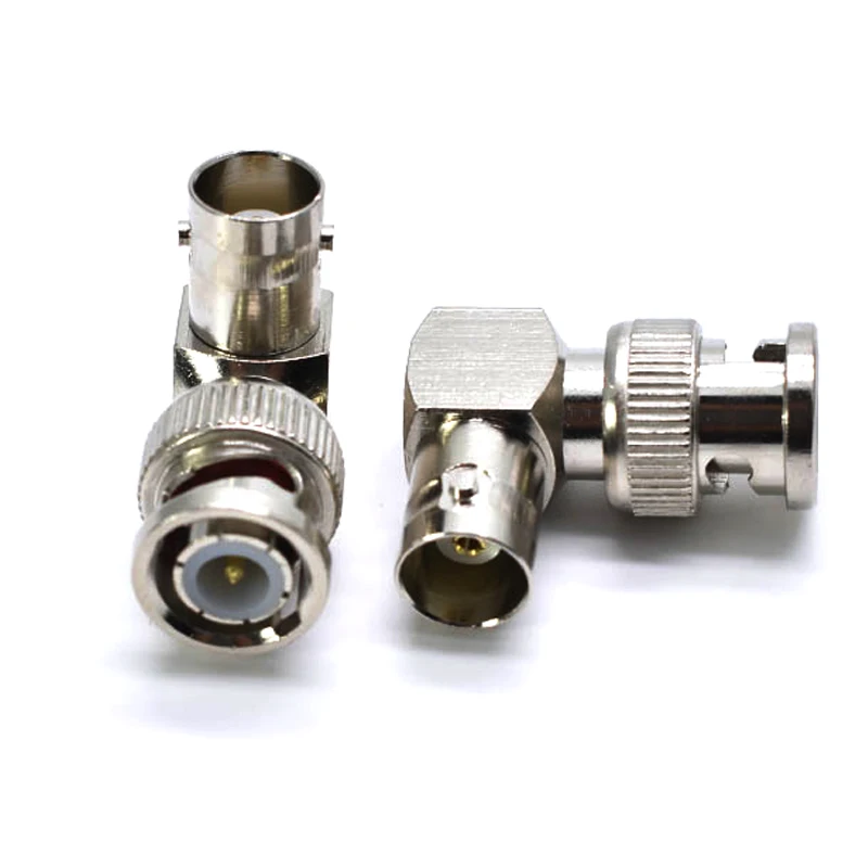 1/5/10PCS Q9 BNC Male Female 90 Degree Right Angle Connector BNC Male To BNC Female L-shaped Free Shipping Brass Nickel plated