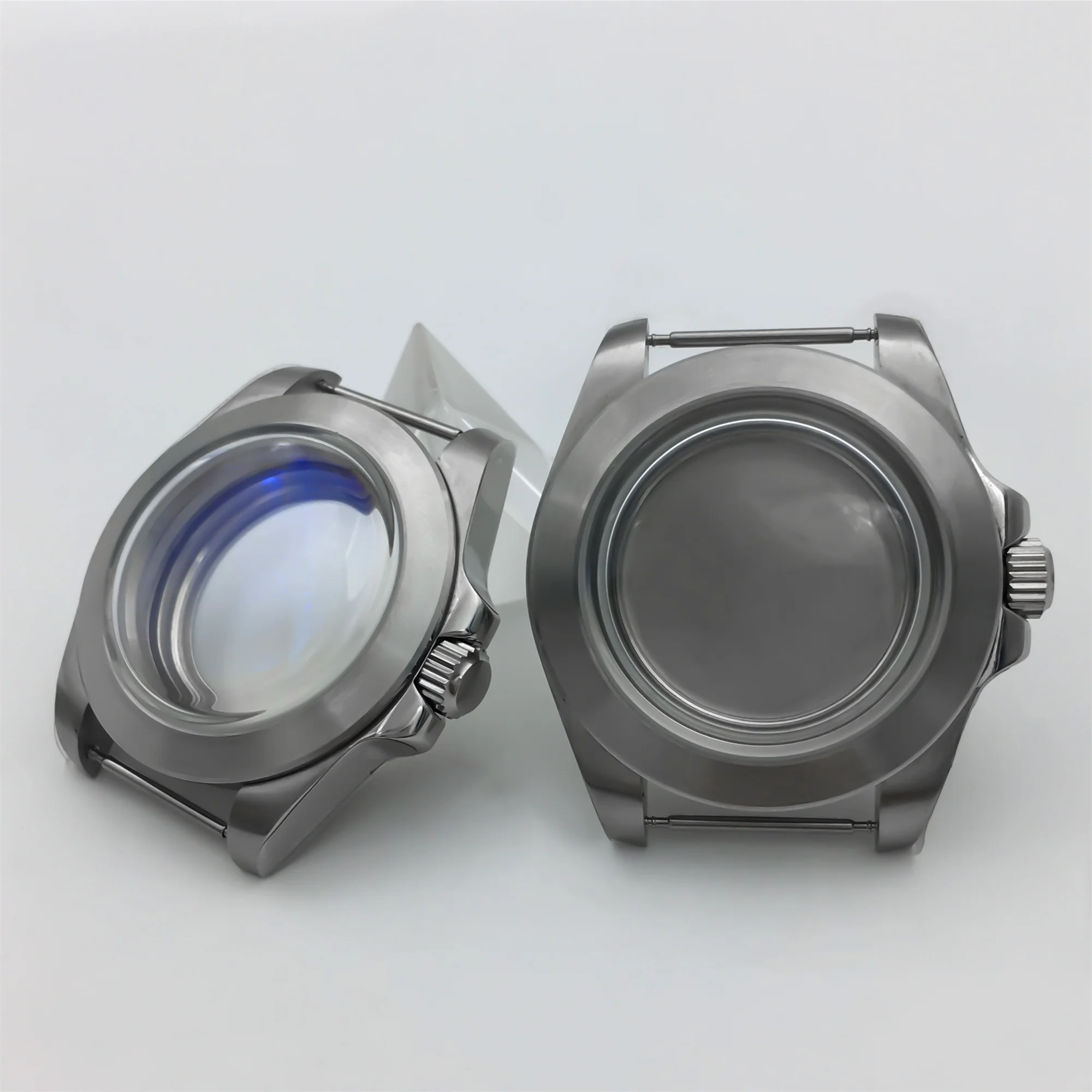 

Корпус часов из матовой нержавеющей стали, 40 мм, AR, синее куполообразное стекло, безель с фиксированным наклоном, подходит для механизма NH34 NH35 36 ETA2824 PT5000