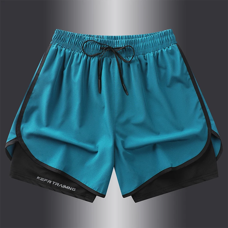 Men's Printed Gym Shorts Summer Outdoor Breathable Sports Shorts with Hidden Pockets Regular Fit Drawstring Casual Shorts