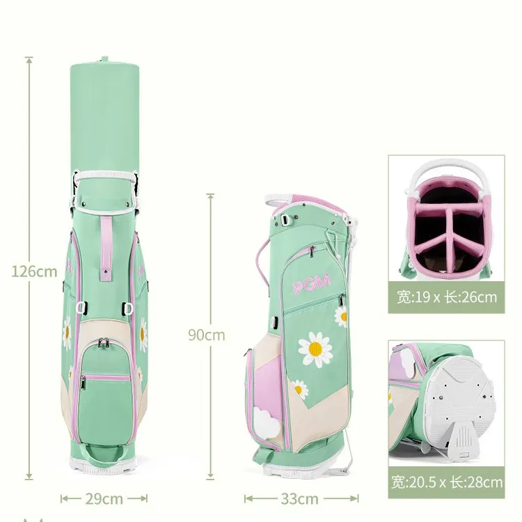 PGM Golf Bag for Women 5-Way Divider Stand Bag with Dual Shoulder Strap Waterproof Golf Club Bag
