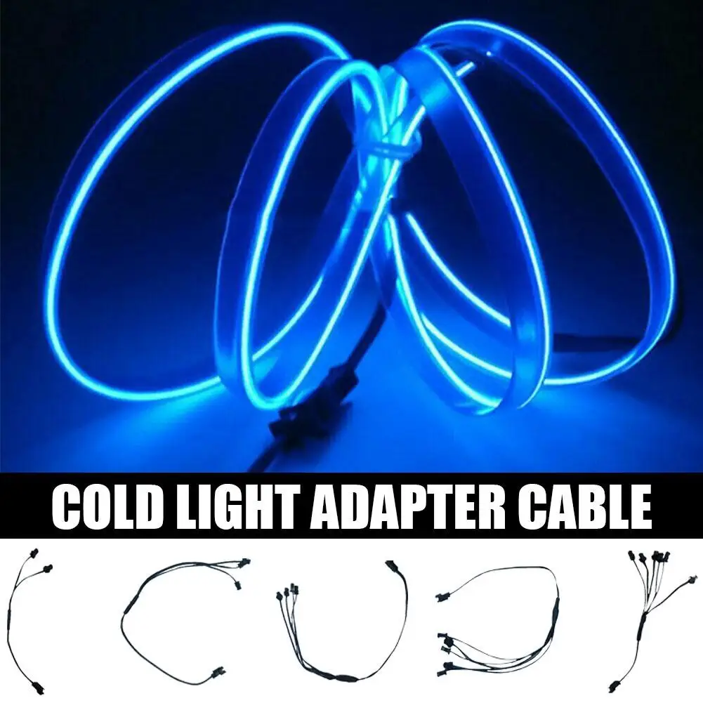 

LED Car Light Lamp Flexible Auto Interior Decorative Cold Light Atmosphere Fittings Cold Light D LED Power Strip Light Cold R6L9
