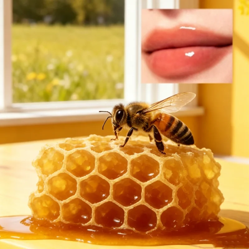 Honey Moisturizing Lip Oil Moisturizing 1Pc Golden Gloss Smooth and Fresh Natural Ingredients Lip Gloss Key Chains Women Make Up
