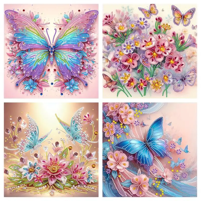 

RUOPOTY Special Shape Diamond Art Painting Kits For Adults Beginners Butterfly Diamond Painting Crystal Rhinestones Of Picture
