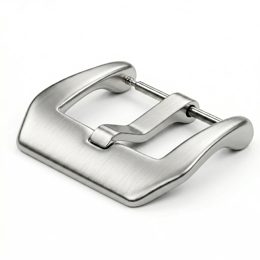 

Heavy Duty Pre-V Watch Buckle 20mm 22mm 24mm Brushed Solid Stainless Steel Pin Clasp for Thick Strap Black Silver