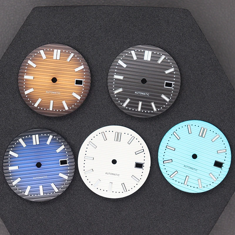 

30.8mm NH35 Luxury Men's Watch Dial C3 Luminous Single Calendar Watch Faces Accessory For Seiko nh35 Movement 42mm Watch Cases