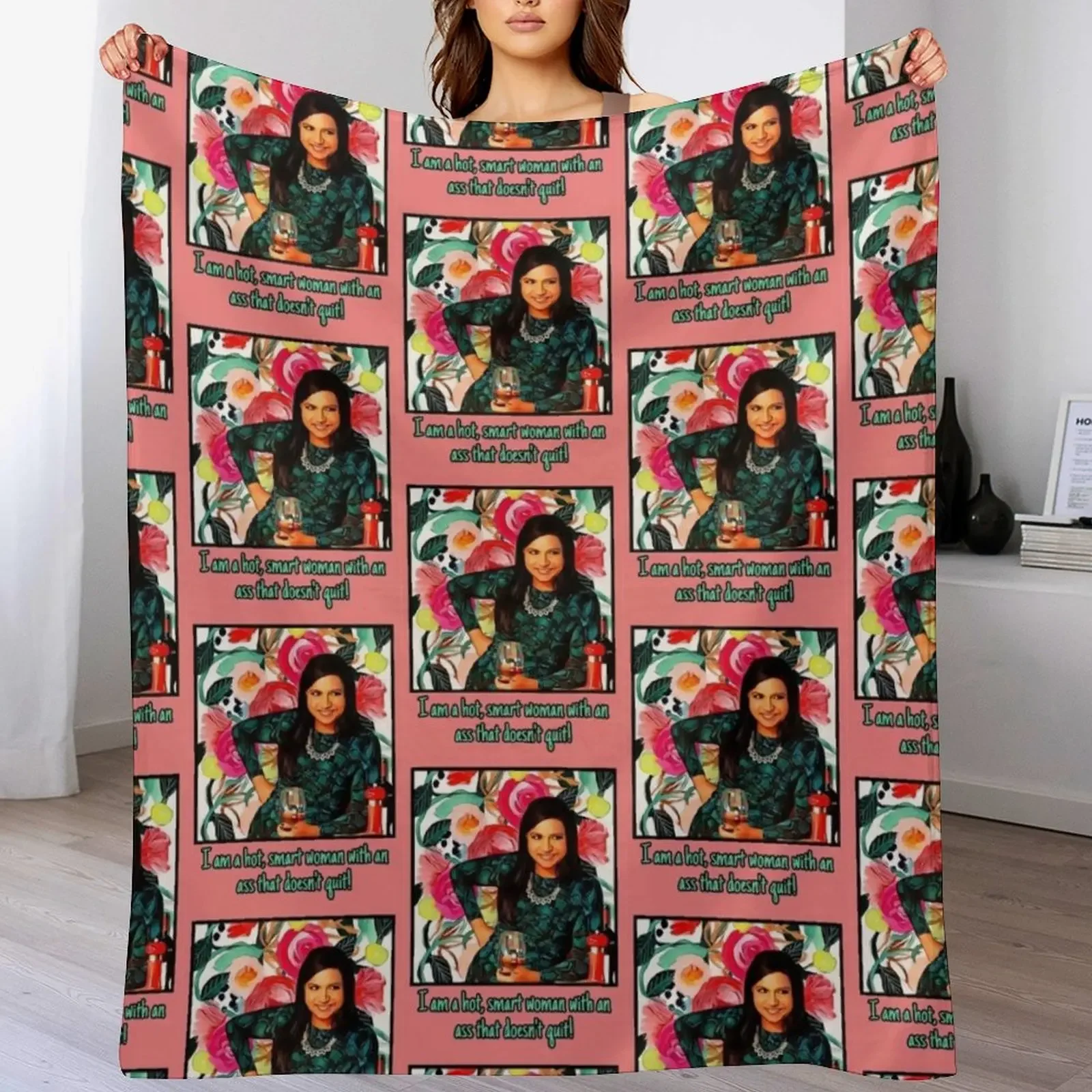 Mindy Project--Hot, Smart Woman Throw Blanket Stylish Couch Blanket for Home Living Room